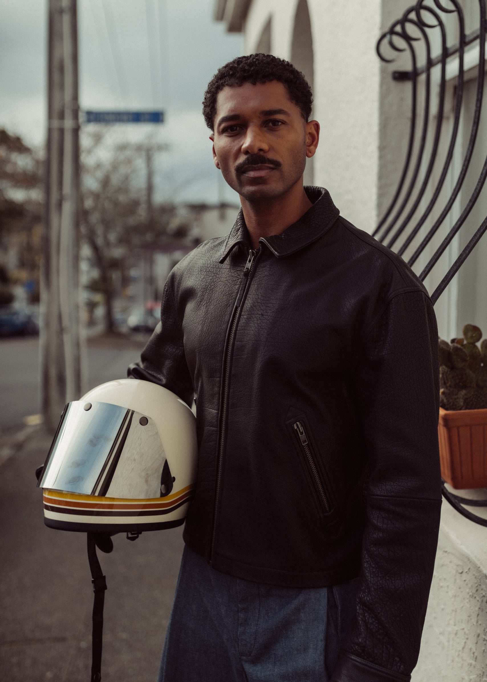 Edd Cropped Leather Jacket.
